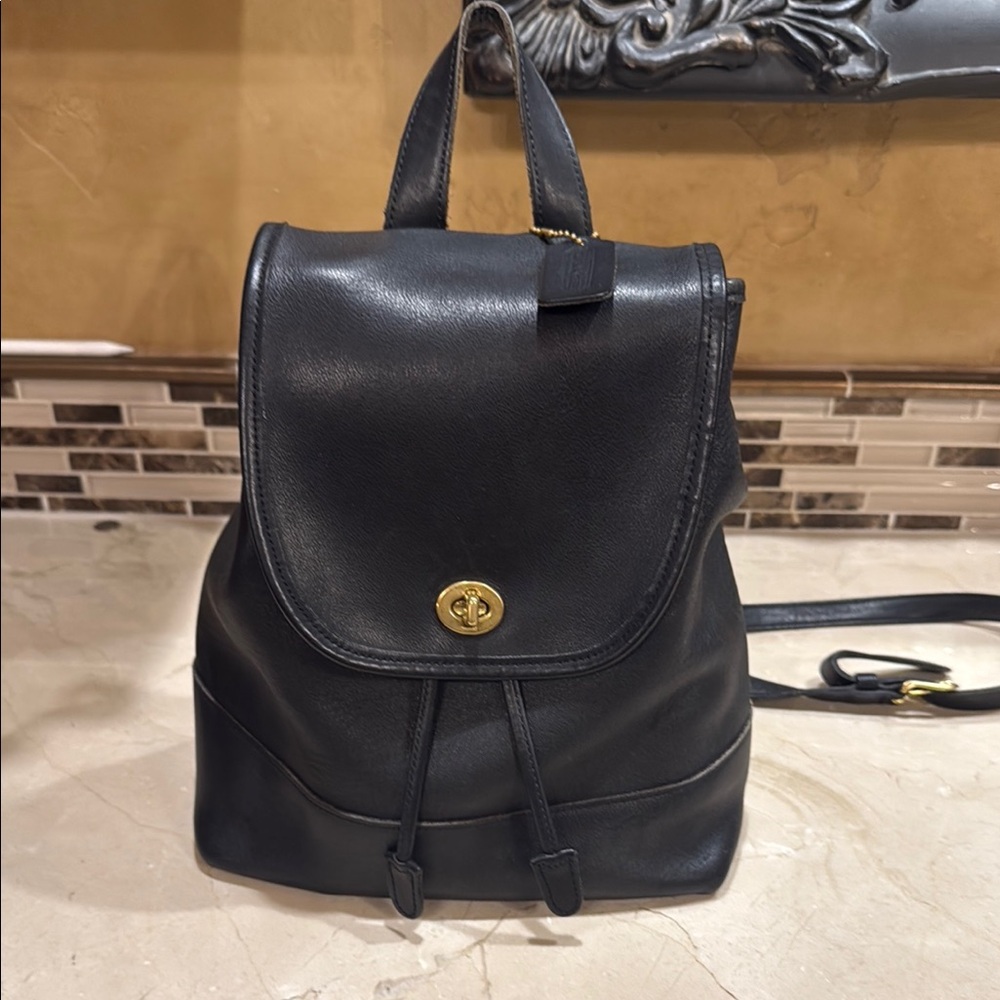 Coach Leather Backpack Purse